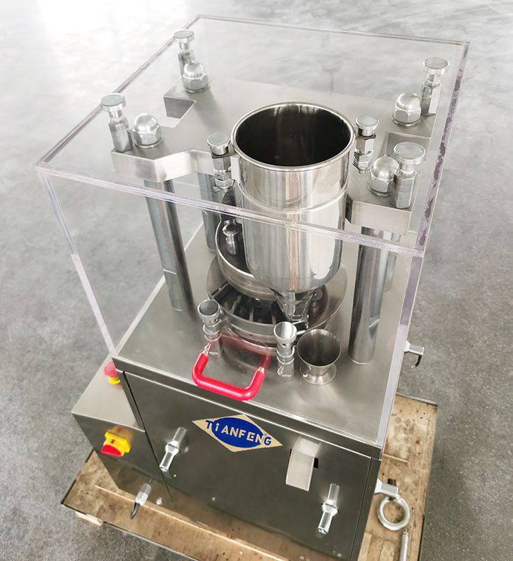 آلة ضغط الأقراص آلة ضغط الأقراص بقطر أقصى 20 مم وسرعة دوران برجية 0-36 دورة في الدقيقة