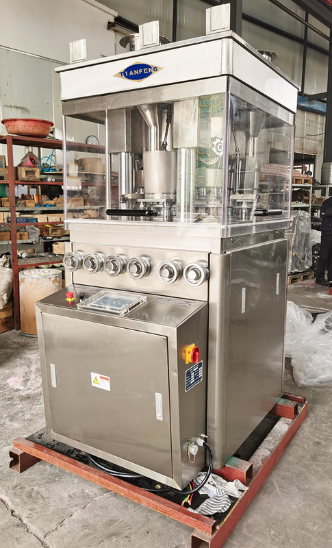 100 KN 3 Layer Tablet Compression Machine Rotary Type 21500 قطعة / ساعة